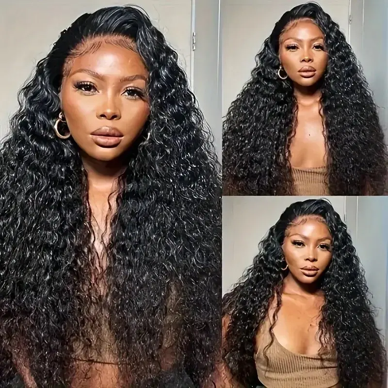 YKB 200% 13x5 HD Water Wave Lace Frontal Human Hair Wigs Loose Deep Wave Lace Front Wig Curly 5x5 Glueless Closure Wig For Women