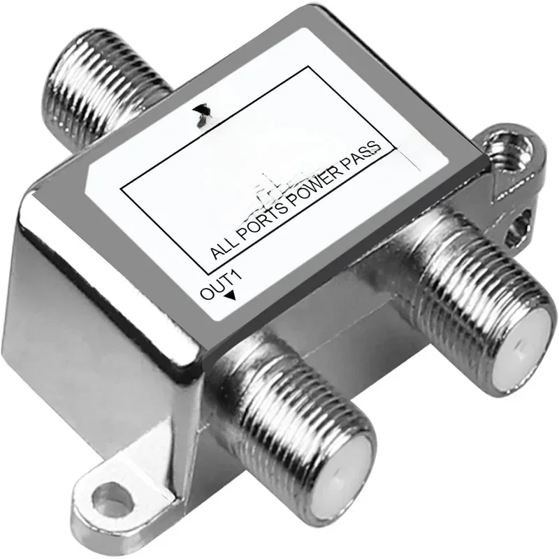 Séparateur de câble Coaxial numérique à 2 voies, 5-2400MHz, Compatible RG6, séparateur Coaxial à 2 ports pour système d'antenne TV par câble Satellite