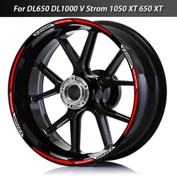 For SUZUKI DL650 DL1000 V Strom 1050 XT 650 V-Strom Motorcycle Accessories Wheel Stripes Sticker Rim Hub Reflective Decals