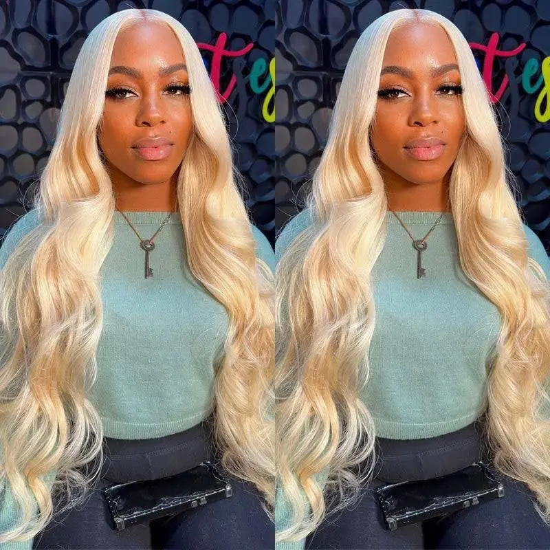 613 Lace Front Wig Human Hair 28 Inch13x4 Blonde Body Wave HD Lace Frontal Wig for Women Pre Plucked 613 Blonde Lace Front Wigs