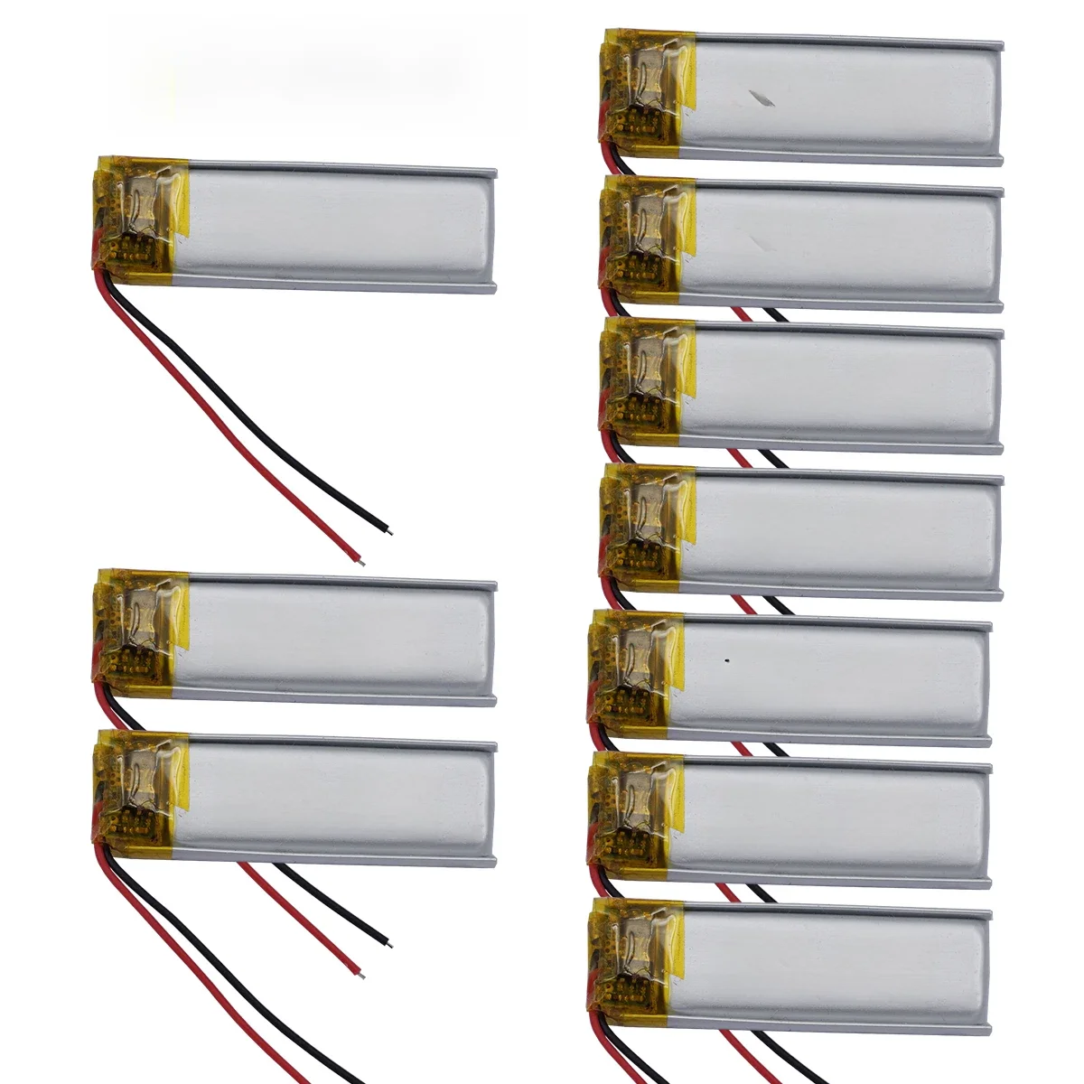 10pcs 3.7v 100mah 0.37Wh Rechargeable Li Lithium Battery 301030 Cell Li-ion For Mp3 Bluetooth Speaker Headphones Headset Pen