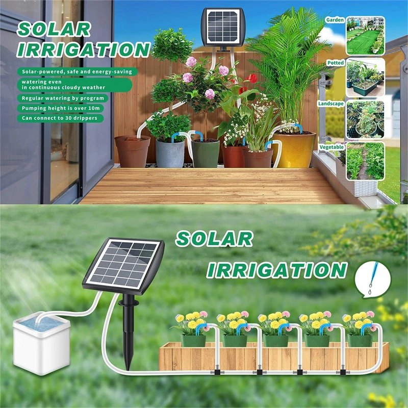 Solar Irrigation Solar Auto Water System Solar power Automatic Drip Irrigation Self-Water Devices with Water sensitivity Kit