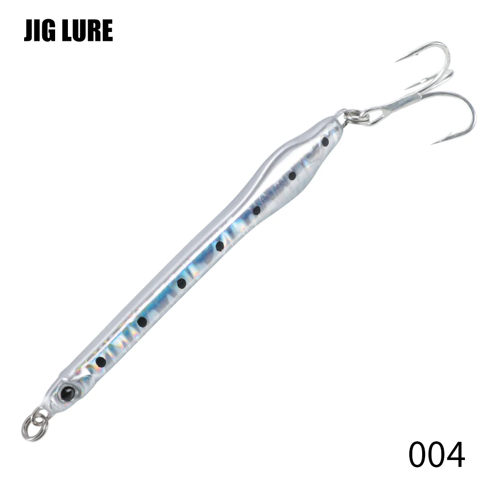 Hunthouse Metall-Jig-Angelköder, 77 mm/20 g, Salzwasser, langsam sinkend, Laser-Jigging-Köder, breiter Schwanz, für Bass, Thunfisch, Angelgerät