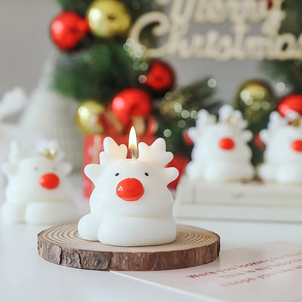 Christmas candle elk shape scented candle home decorative candles creative birthday gifts new year decoration house cute candles