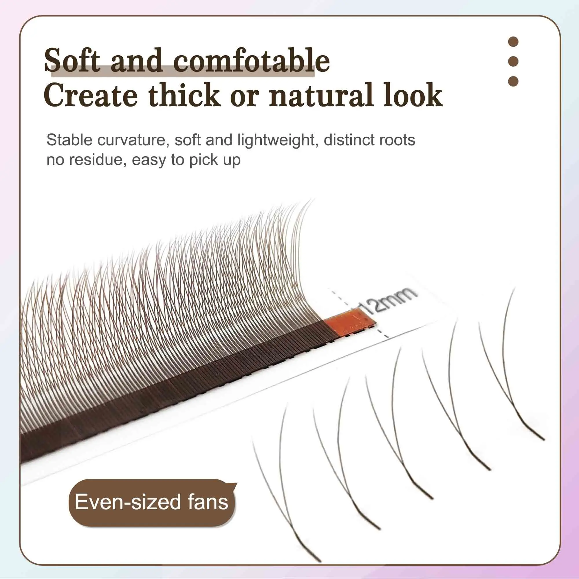 Premium Single Tip 2D Y Eyelash Extension Black Brown Ultra-thin 1D Y Lash Lightweight Premade Fans Mesh Net Cross Lash