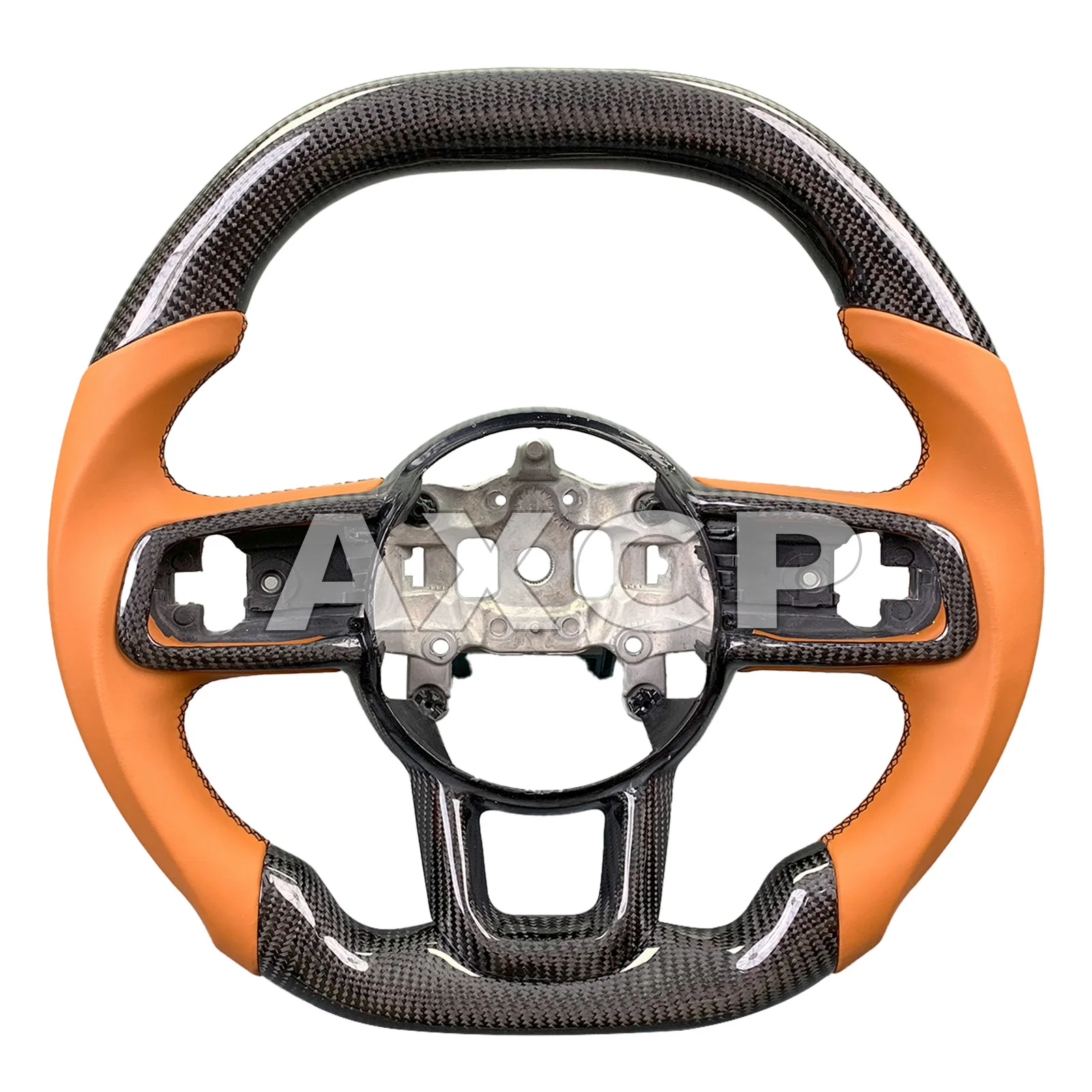 For Jeep Customized carbon fiber leather steering wheel fit Wrangler JK JL XJ Gladiator 2018-2024