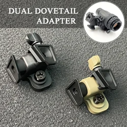 New Upgrade Dual Dovetail Adapter Shoe for PVS-14 Goggle NVG J-Arm fit Wilcox L4G24 Mount Replacement Durable Anti-Wobble