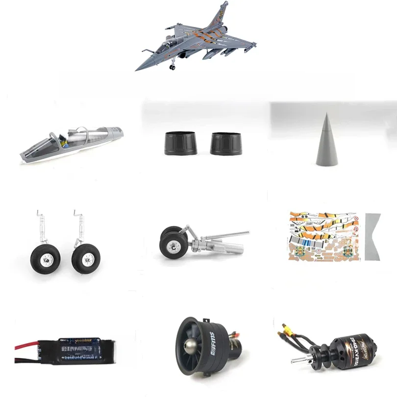FMS – ventilateur conduit de 64mm, pièces de Jet, système de train d'atterrissage rétractable, moteur ESC RC, modèle d'avion, pièce de rechange