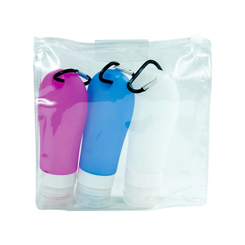 

Silicone Squeeze Bottle for Lotion Shampoo Cosmetic Storage Container, Portable Travel Use, Girl Gifts, 90ml, 3Pcs Set