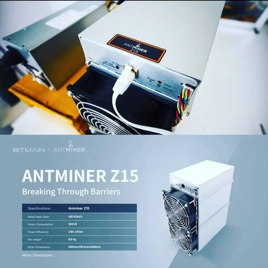 

P. BUY WITH JOY BUY 2 GET 1 FREE Bitmain Antminer Z15 (420 KSol/s) 1510W EquiHash/Zcash PSU Included