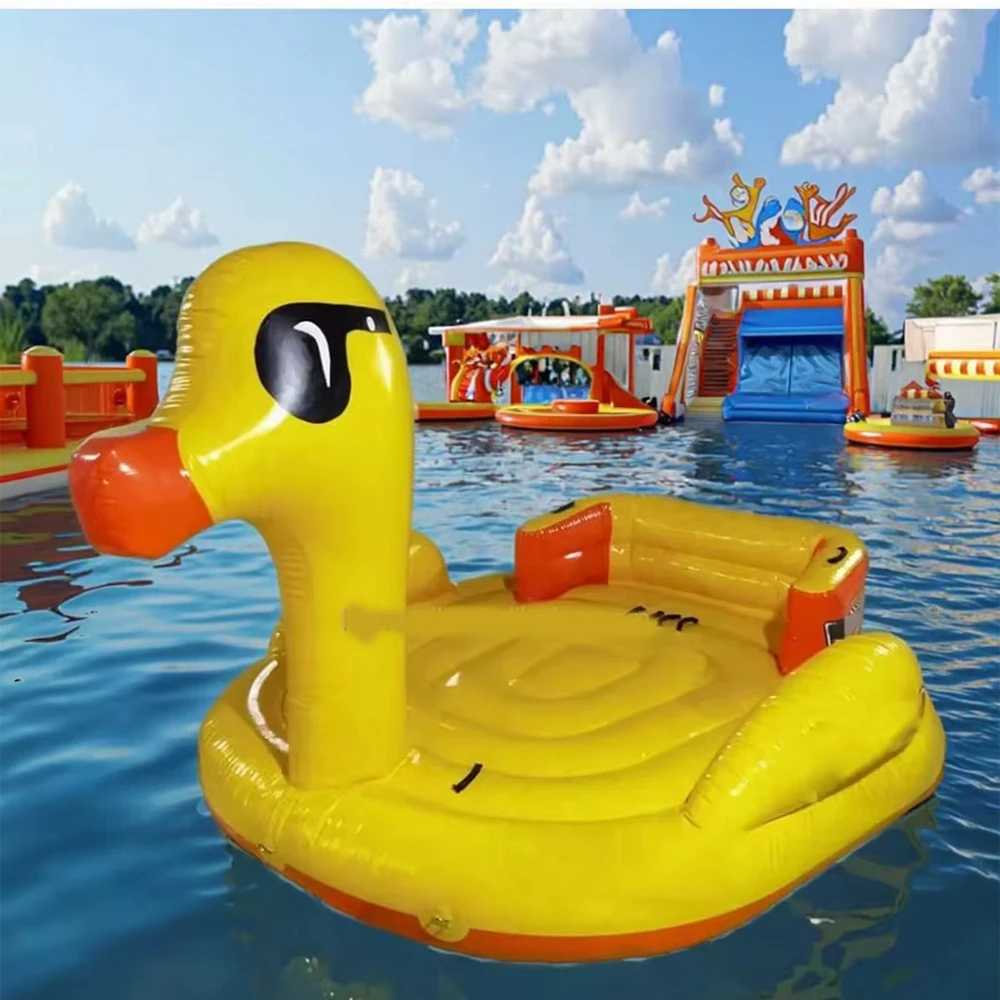 3-5 Riders Adults Kids Water Towable Boats Inflatable Giant Floating Couch Water Sofa Water Ski Tubes Duck Boat For Water Sports