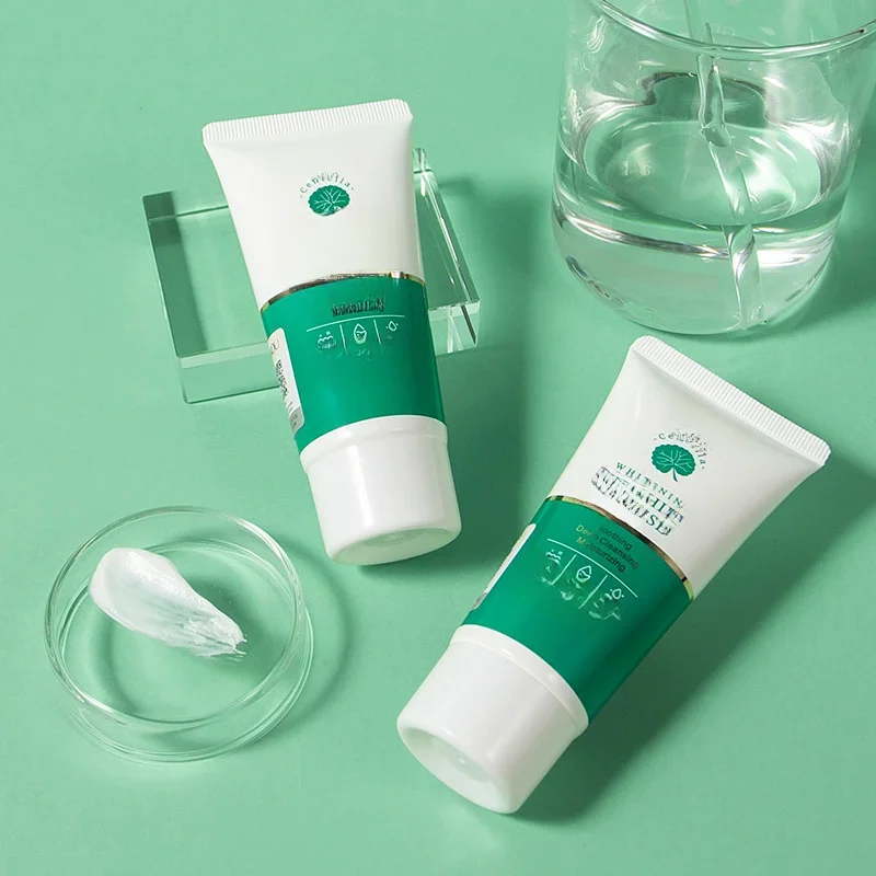 Centella nettoyant pour le visage rétrécissement des Pores apaisant contrôle de l'huile mousse de lavage du visage estompe soin Niacinamide