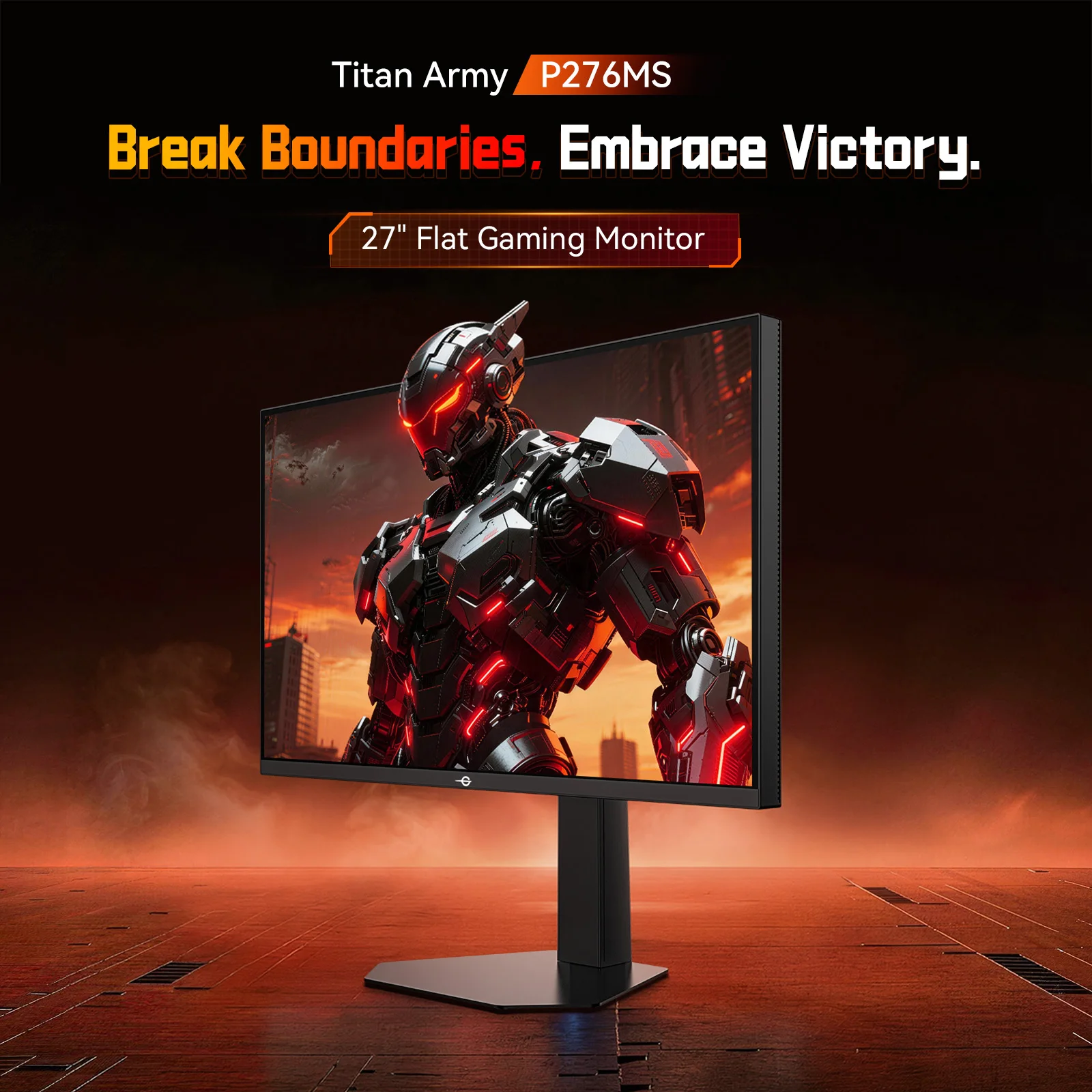 Monitor Gaming TITAN ARMY P276MS 240Hz Overclocked 275Hz Plano 16:9 Fast IPS QHD 180 Zonas DyDs QD-Mini LED con Base Elevadora 3