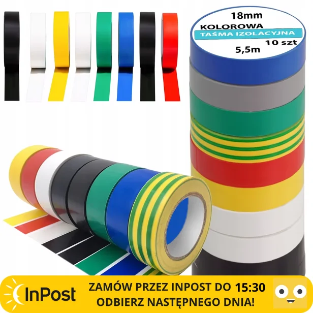 30x5.5 m SET STRONG TAPE INSULATION COLOR WATERPROOF 18mm DUCT TAPE