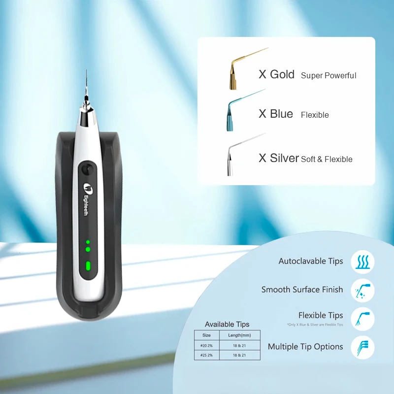 Dental Ultrasonic Activator Ultra X Wireless Endo Ultra Activator Instrument Tooth Washing with 6 Tips Dentistry Tool