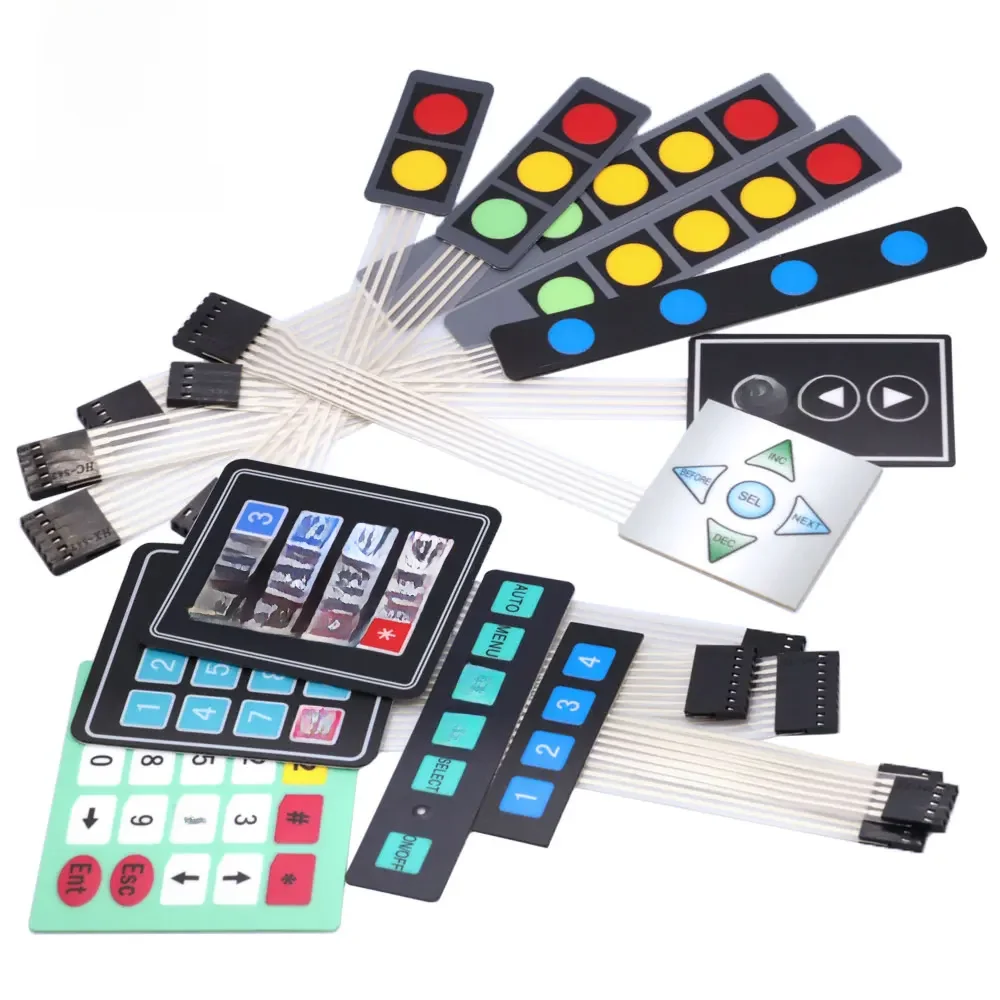 1*2 3 4 5 6 8 przycisk klucza przełącznik membranowy 3*4 4X5 matrycy Array klawiatura 1X6 klawiatura z sterowanie LED Panel Pad DIY zestaw do Arduino — zdjęcie 2