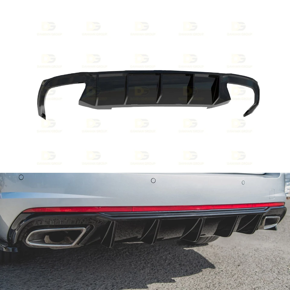 Skoda octavia mk3 rs 2013-2019 max Design Heck diffusor Volant Spoiler l r Ausgänge Klavier glänzend schwarz hochwertiger Kunststoff