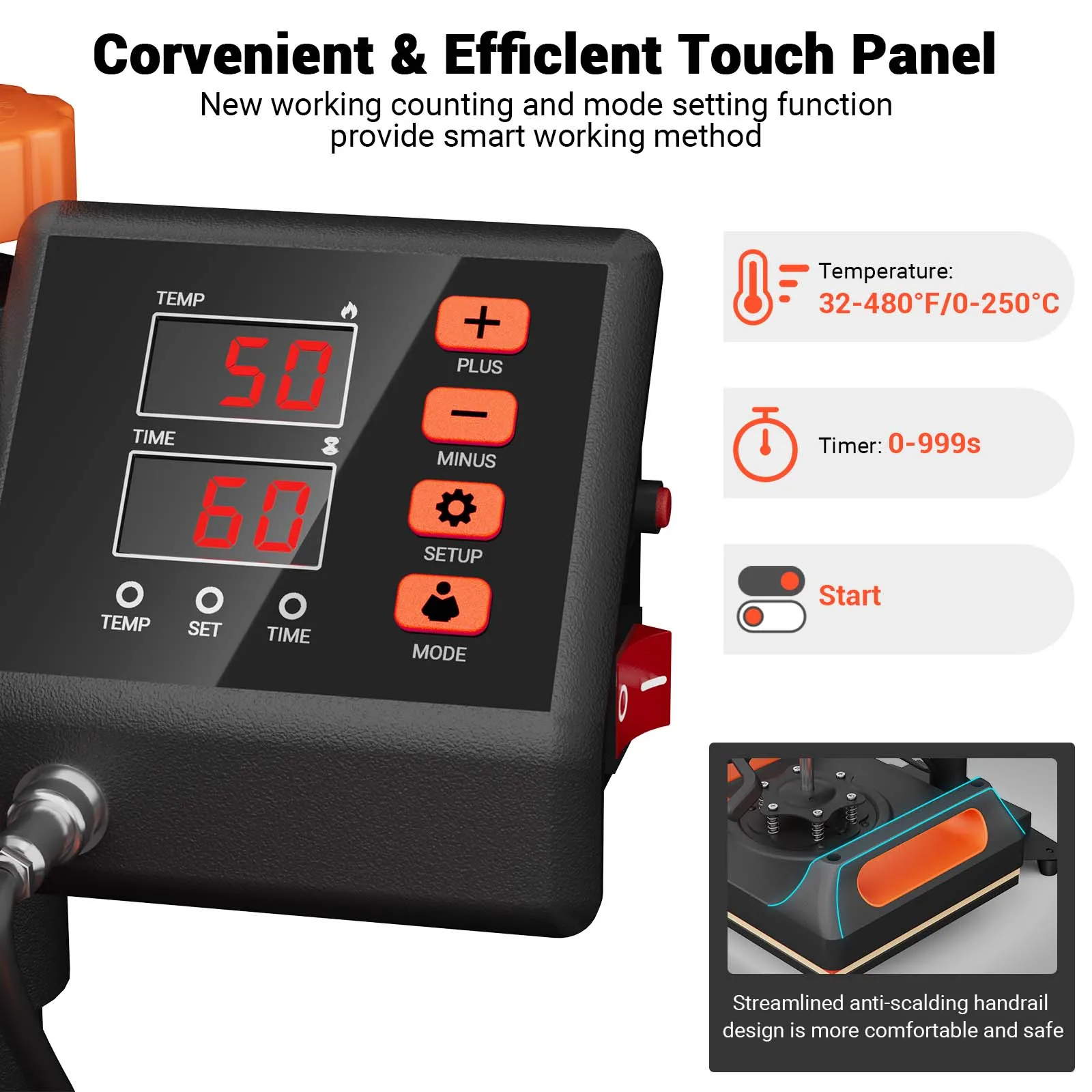 Pressa di calore 11 in 1 Pressa di calore 12 x 15 pollici Stampante a trasferimento a sublimazione a conchiglia Controllo digitale preciso della temperatura