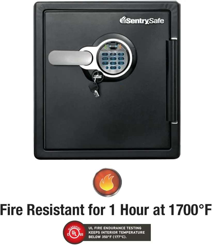 À prova de fogo e à prova d'água Home Safe with Biometric Fingerprint Lock, Key Lock, Keypad for Securing Money, Jewelry, Documents