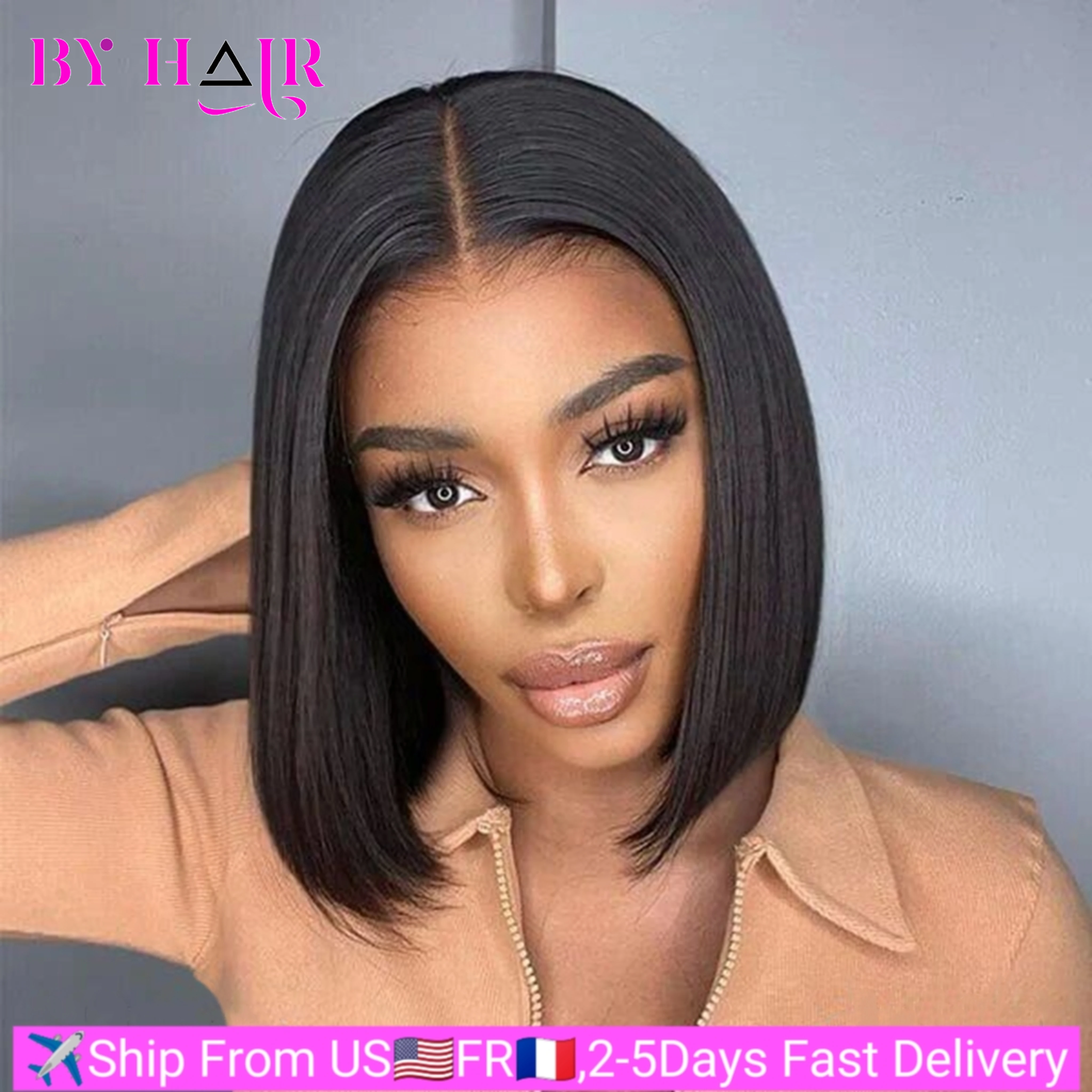 

Glueless Bob Wig Human Hair Ready To Wear Bone Straight Transprent 4x4 Lace Closure Wig Glueless Wigs 100% Human Hair Cheap Wig