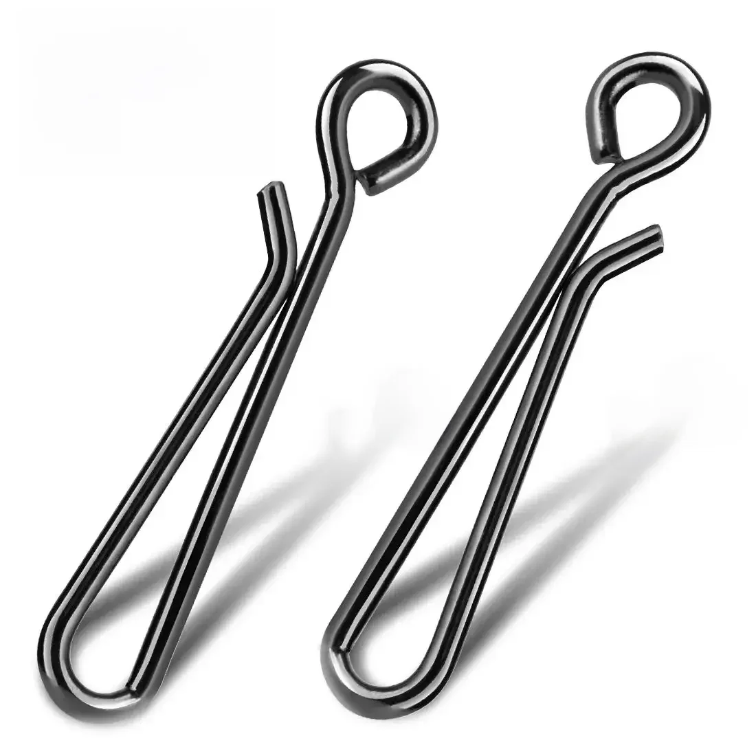 Snap de pĂȘche 50 ~ 200 piĂšces Clips de leurre de pĂȘche en acier inoxydable lien de manivelle leurre boutons-pression connecteur pĂȘche en eau salĂ©e Clips coulants