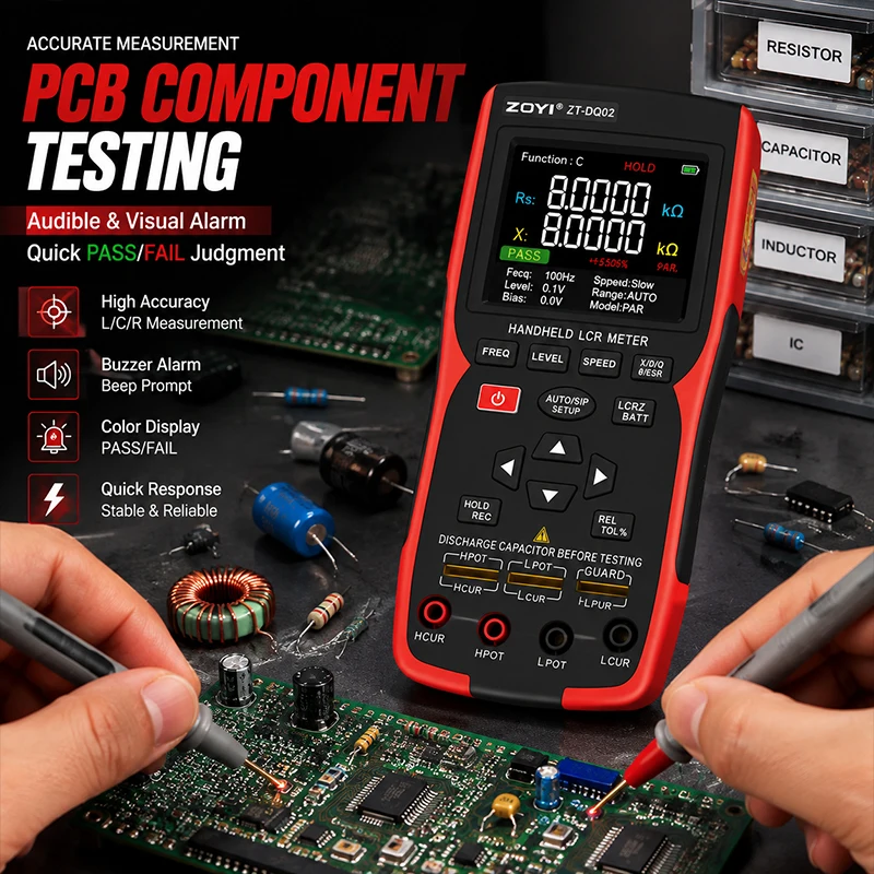 LCR Meter LCR Bridge ZOYI ZT‑DQ02 High‑Precision ESR & Battery Internal Resistance Tester for Inductance Capacitance Resistance view 5