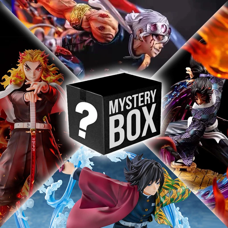 Demon Slayer Figure Anime Blind Box Mystery Box Kamado Nezuko Tanjirou Hashibira Inosuke Exquisite Figurines Surprise Box