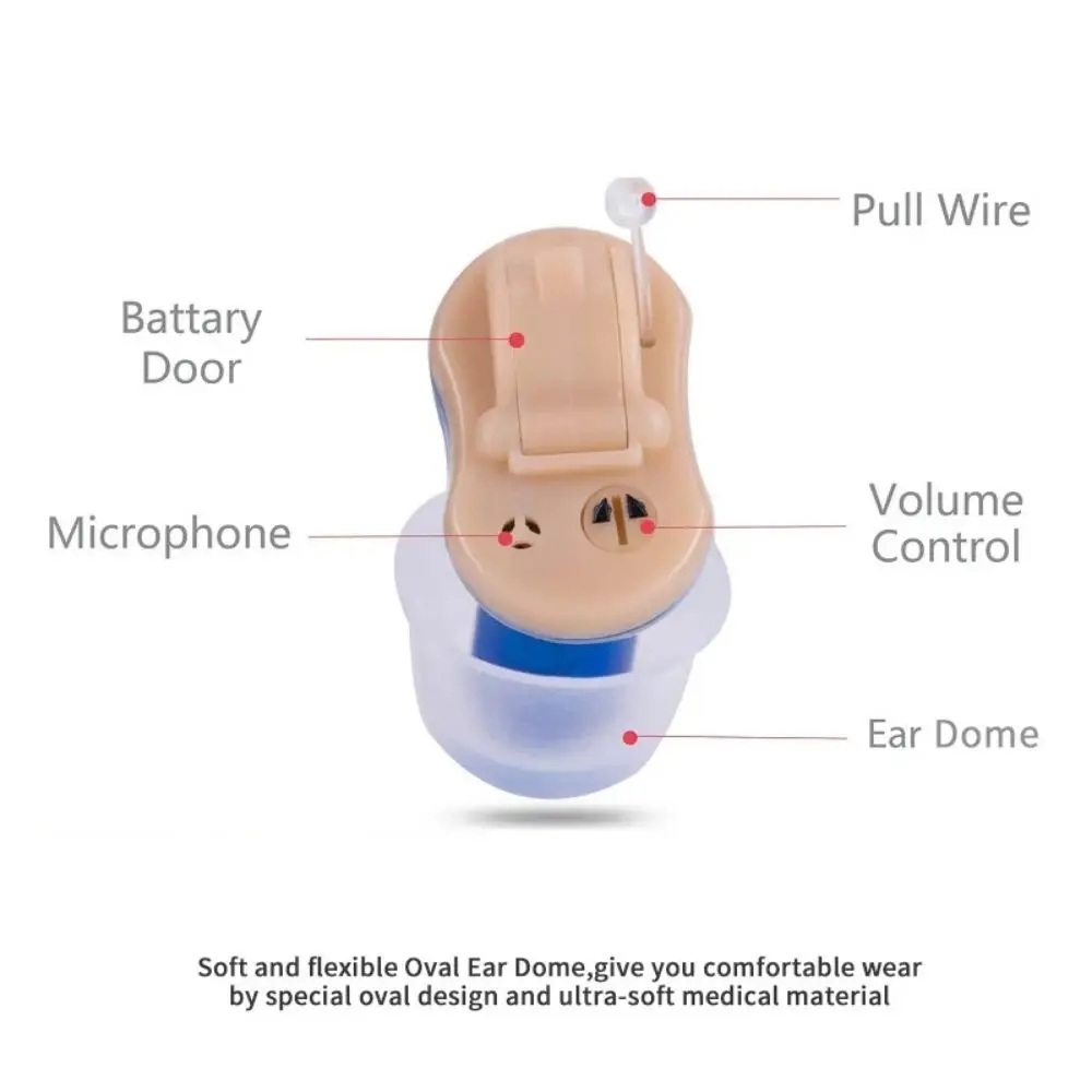 Q10 Hearing Aids Audifonos for Deafness Elderly Adjustable Micro Wireless Mini Size Invisible Hearing Aid Ear Sound Amplifier