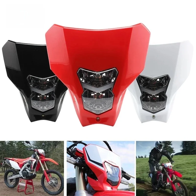 AliExpress PowerMotor for Honda CRF 450 Headlight Motorcycle Motocross Enduro Fairing Plate Dirt Bike Headlights Headlamp Accessories Free Shipping