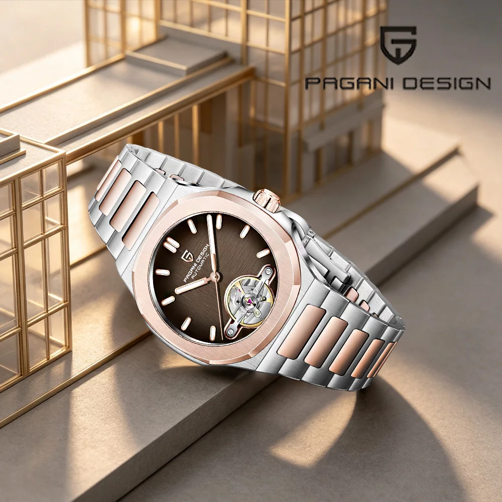 2026 Pagani design Tourbillon automatic men's watch sports AR sapphire all-steel men's mechanical watch waterproof clock elegant