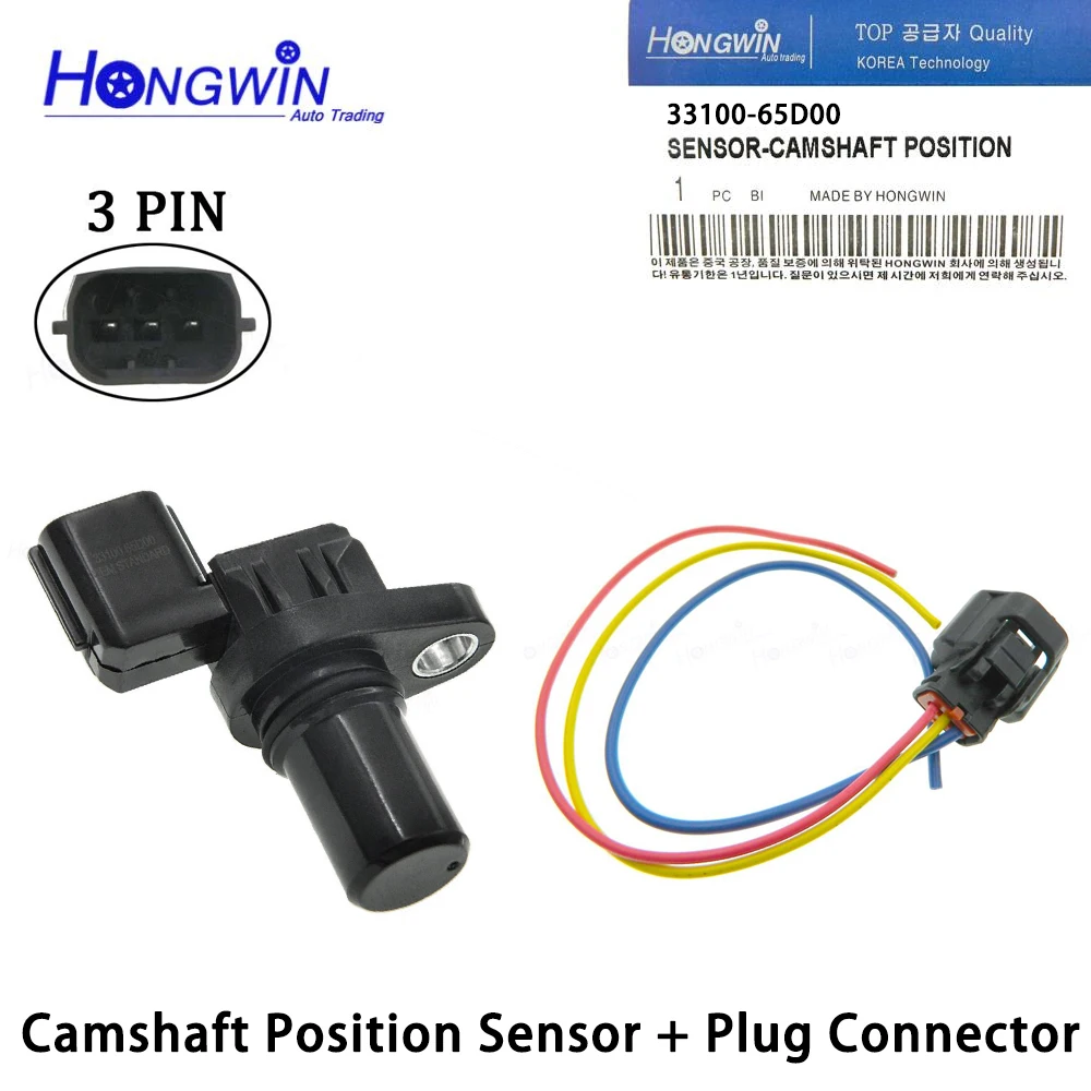 Sensor de posición del árbol de levas y enchufe, 33100-65D00 para Chevrolet Tracker Suzuki Vitara 2,0 2,5 99-04 3322050G00 3310065D00 J5T23182M1