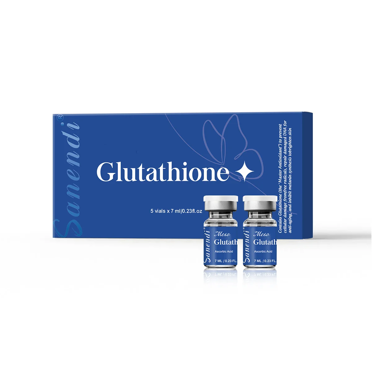 Sanendi PDRN Salmon DNA Serum for Facial Dr.Pen Hydro Glow Vitamin C Skin Booster Brighten Korean Skincare Hydration 7ml*5