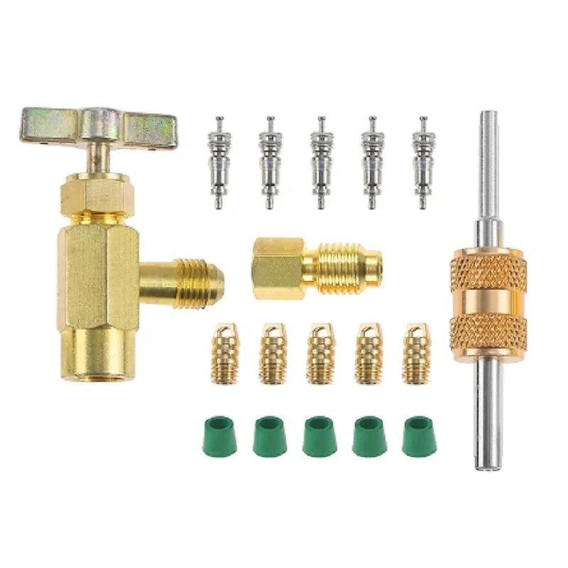 7/16 "żeński do 1/4" samonastawny Adapter do zaczepu samonastawnego ładowania i K-28 kompatybilnych puszek chłodniczych — zdjęcie 2