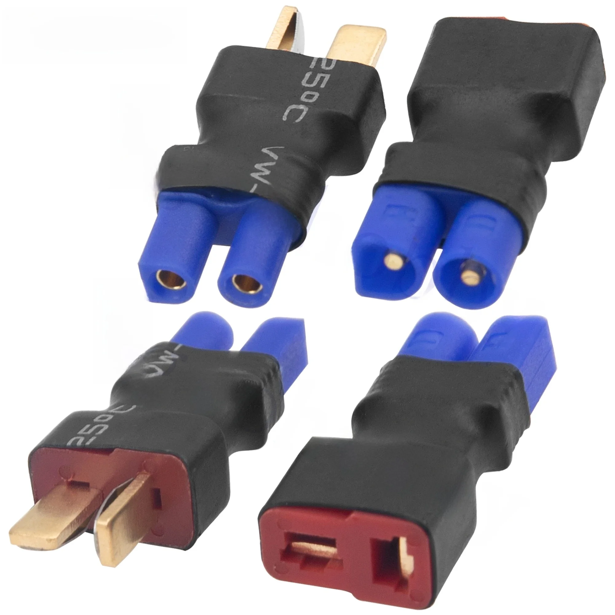 2 paires EC2 à T prise adaptateur connecteur femelle mâle fiches adaptateur pour RC FPV Drone voiture bateau Lipo NiMH chargeur de batterie ESC