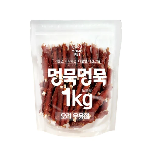 멍묵멍묵 오리우유껌1kg,대용량육포1kg,강아지간식, 강아지사사미,애견간식 