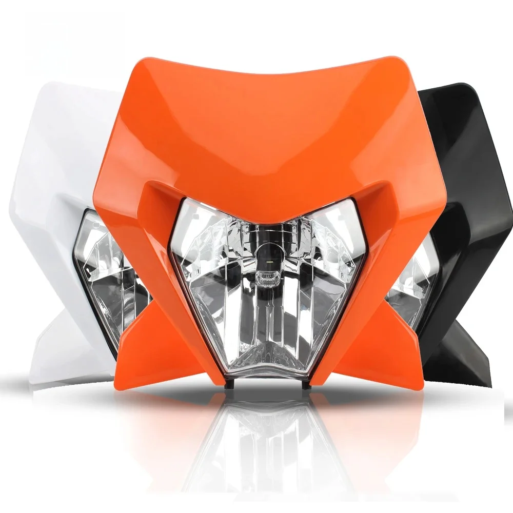 AliExpress NONE 3 Color Motocross Motorcycle LED Headlight Plate Headlamp Fairing For KTM 2024 EXC XC SX XCW EXCF SXW SXF 125-500 Dirt Bike