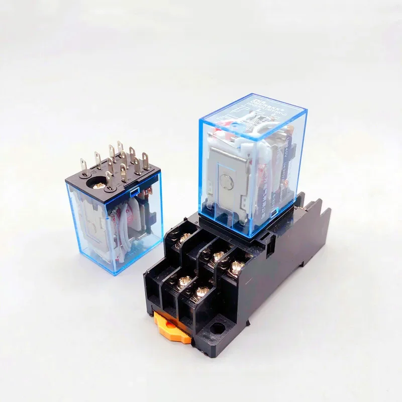 HH53P MY3NJ, mikro mały elektromagnetyczny przekaźnik pośredni, z podstawą, 11Pin, 3NO/3NC, 5A 110/220VAC, 12/24VDC, sprzęt elektryczny — zdjęcie 2
