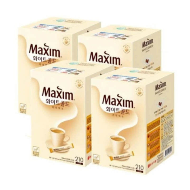 Dongseo Food Maxim White Gold 11.7g 210 pieces X 4 pieces Mix Coffee _ JS