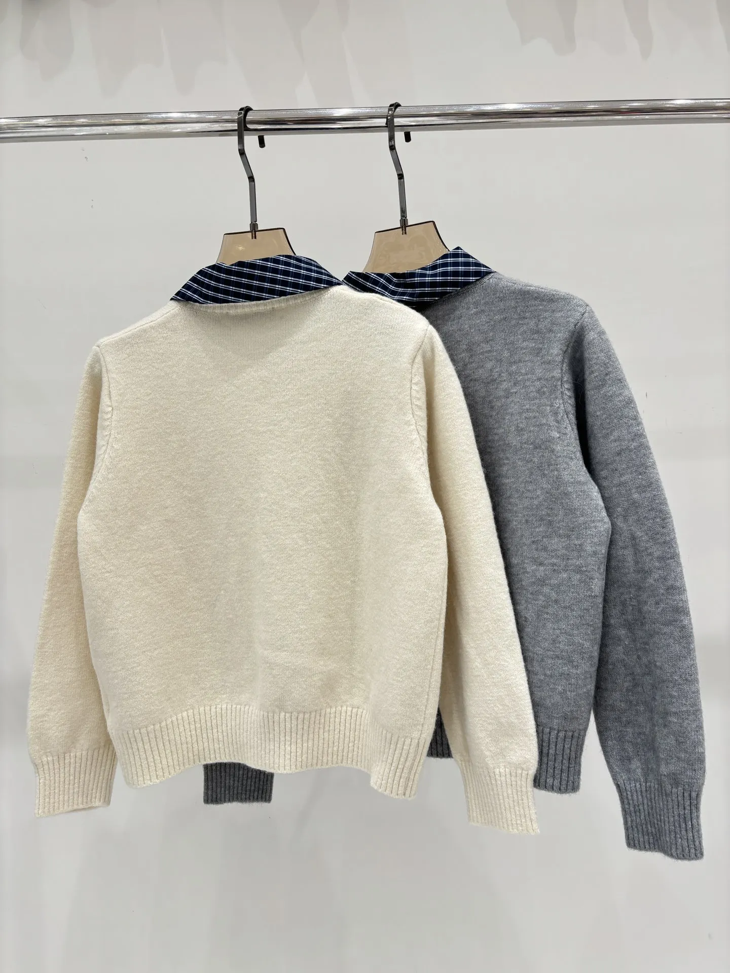 

25 Autumn/Winter New Women's Wear High Quality Versatile Collar Knitted Long Sleeve Embroidered Temperament Sweater