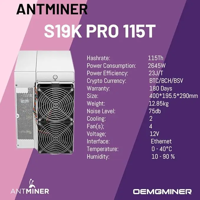 FOTO 5 - Antminer S19k pro 115th 2645W