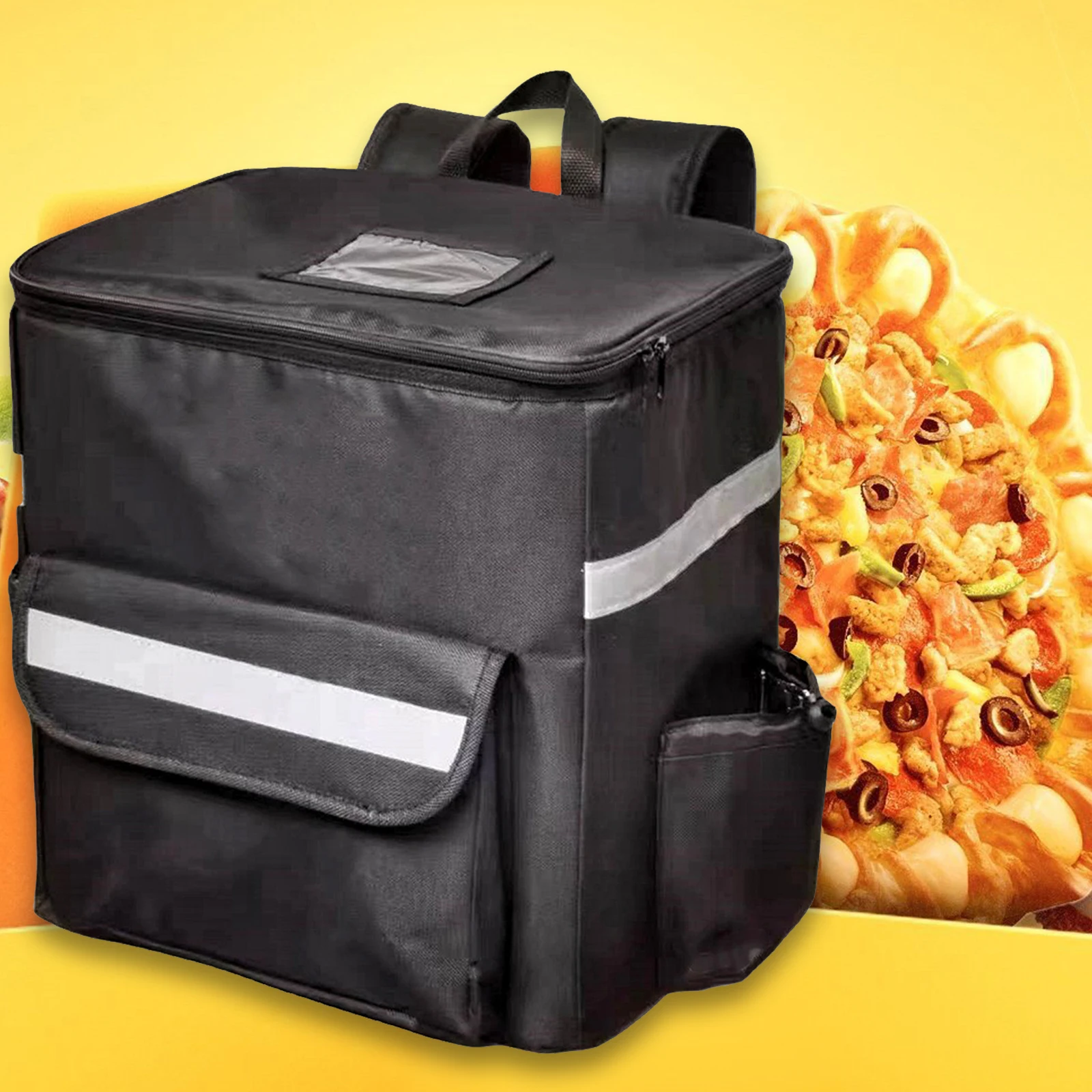 35x25x40cm Food Delivery Backpack Double Shoulder Insulated Refrigerated Box  Fresh Keeping Food Delivery Bag