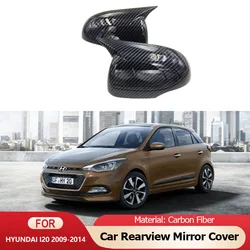 Carbon Fiber Exterior Side Car Rearview Mirror Cover Trim Accessories for Hyundai i20 PB MK1 2008 2009 2010 2011 2012 2013 2014