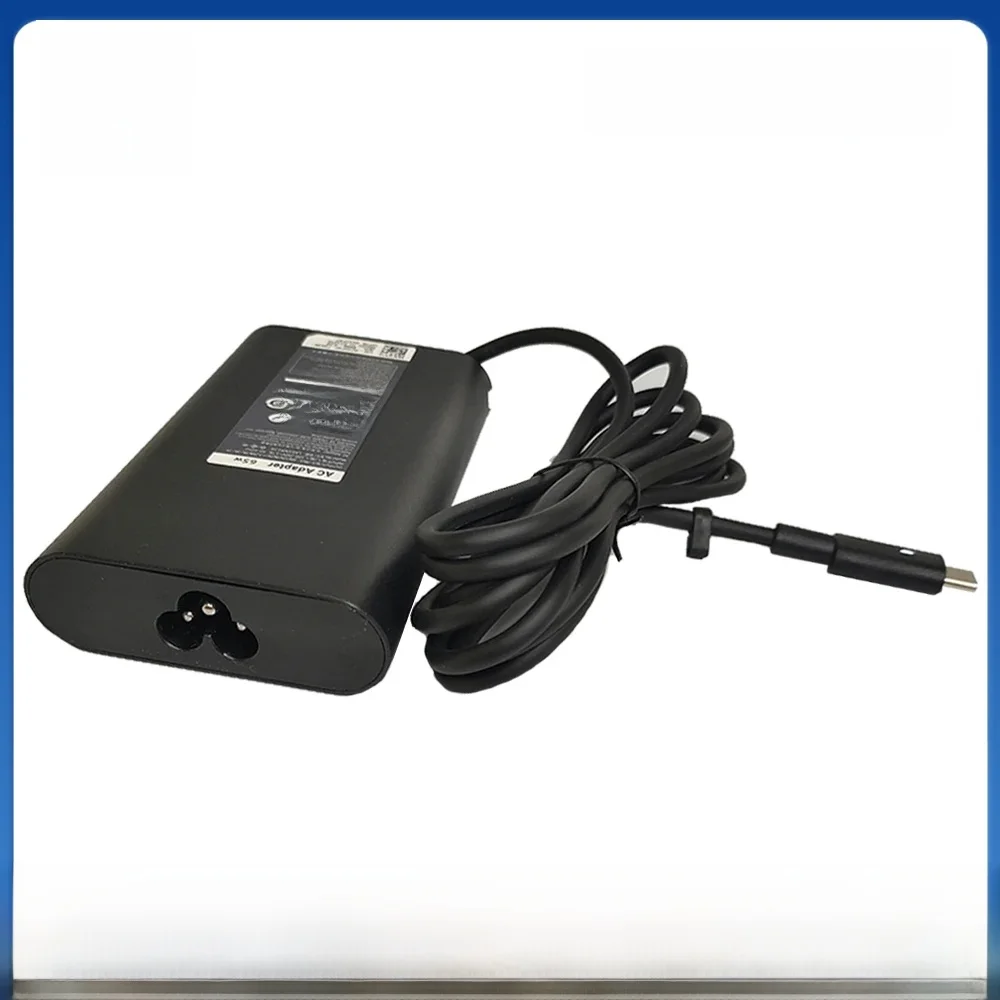 Chargeur d'ordinateur portable de type C USB-C 65W pour Dell Latitude 7275 7370 5420 5285 5290 5520 XPS 13 9250 9360 9365 9370 9380 9350 9550 02YK0F