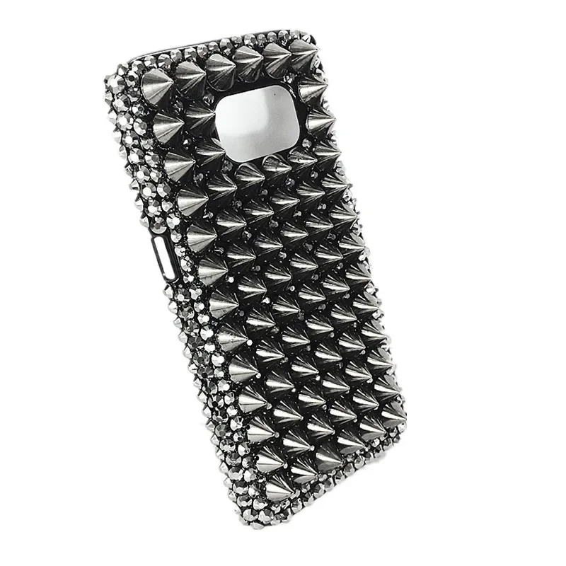 Etui Rock Full Metal Punk Spikes Studs Rivet Bling Diamond Case Cover dla Samsung Galaxy Note 20 S26 S25 S24 S23 S22 FE Ultra Plus — zdjęcie produktu 7