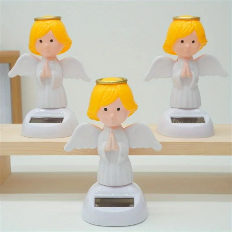 Décoration de voiture solaire d'ange, 1 pièce, figurines de danse solaire pour poupées dansantes, décoration de voiture de danseuse Bobble animée oscillante