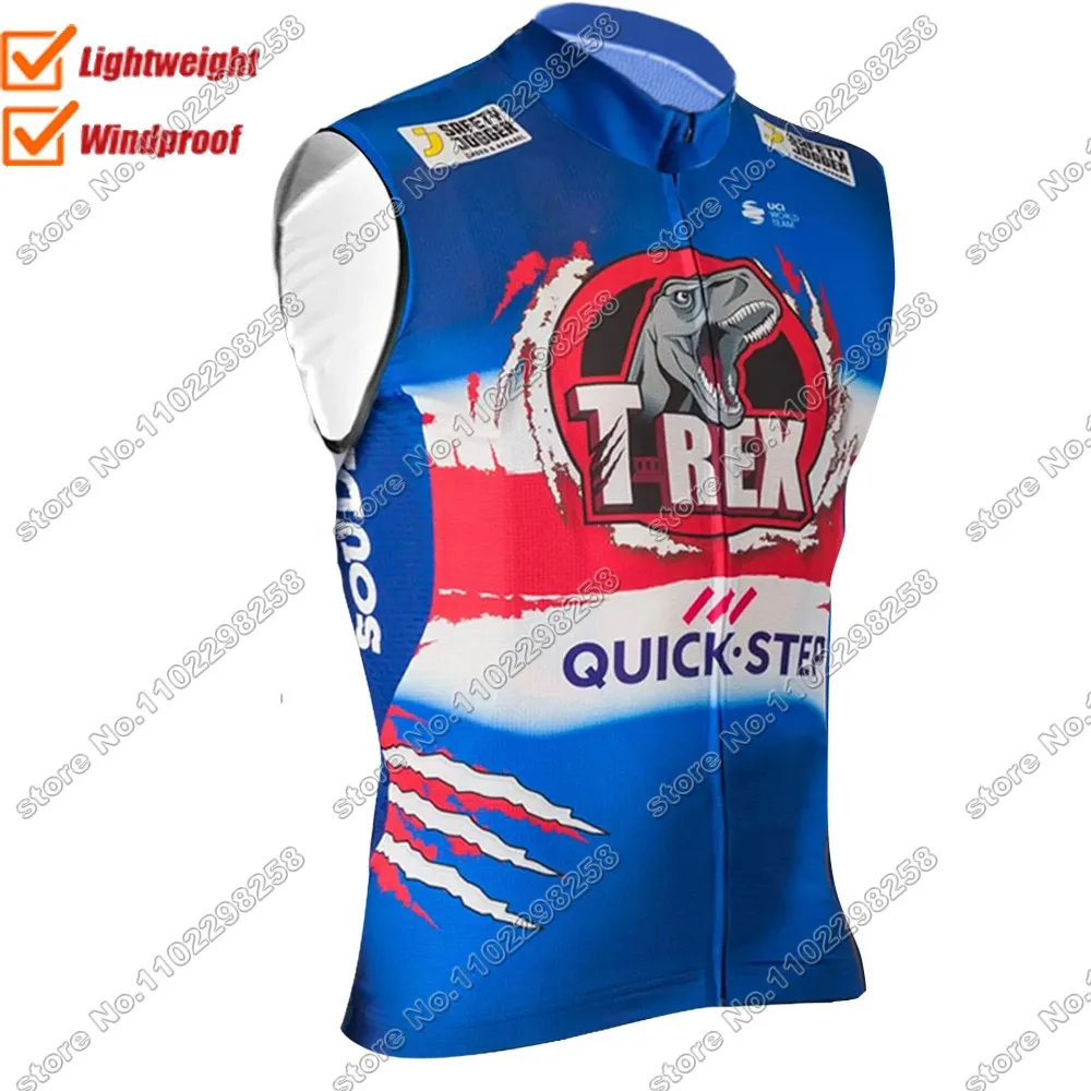 Team Soudal Quick Step 2024 Wind Vest Cycling Vest Windproof Lightweight Race Road Cycling Jersey Sleeveless MTB Ropa gilet Ropa