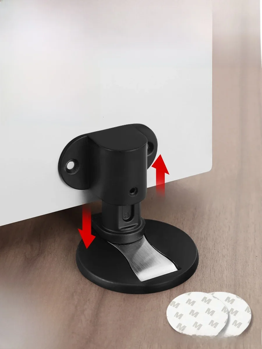 KAK 2PCS Einstellbare Tür Stopper Punch-freies Magnetische Anti-kollision Tür Stopper Unsichtbare Boden Tür Stop Wand schützen Hardware