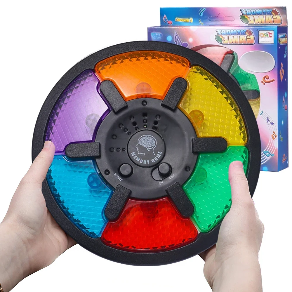 Machine de jeu de mémoire, jeu de mémoire électronique portable avec Puzzle lumineux et sonore, jeu interactif créatif, jouet d'entraînement à la mémoire