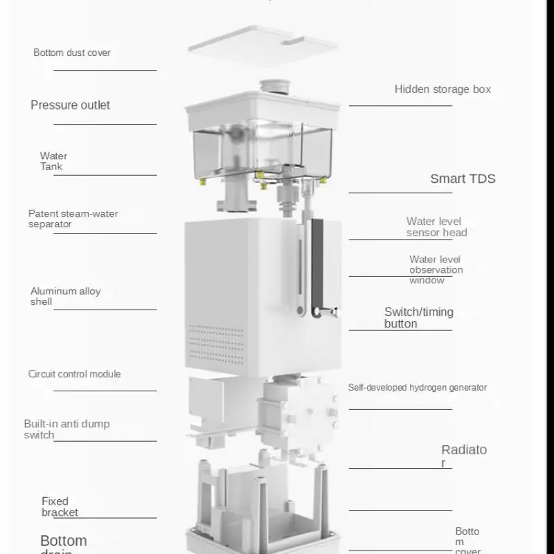 Smart Hydrogen Water Machines,150ML/MIN Protable  Alkaline Water Ionizer Hydrogen Generator Machine,Water Filter system for Home