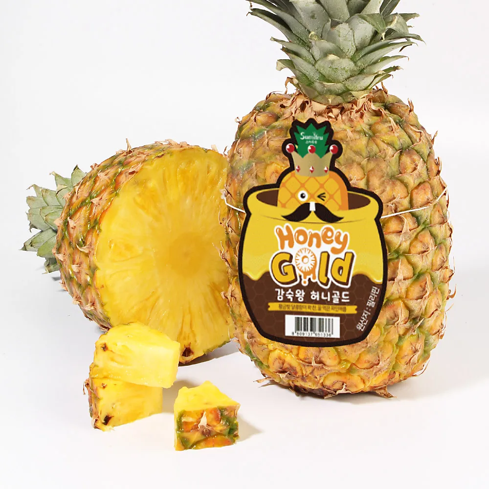 자연마루 감숙왕 파인애플 /Gansukwang High-Sugar Honey Gold Pineapple 3 pieces, 4 pieces, 5 pieces (each weighing approximately 1kg)